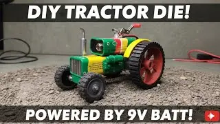 😮HOW TO MAKE DIE RC TRACTOR WITH 9V BATTERY #experiment #diy 