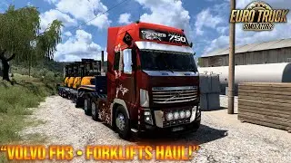 LIVE: Euro Truck Simulator 2 | Volvo FH3 🚛 Hauling Forklifts 🇬🇷➝🇪🇪 | Realistic Drive