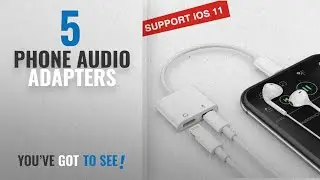 Top 10 Phone Audio Adapters [2018]: 2 in 1 Lightning Audio + Charger Adapter for iPhone 8/ 8 Plus/