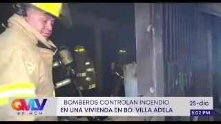 Vivienda fue presa de las llamas en capitalino barrio Villa Adela
