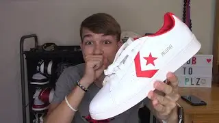 FIRST PAIR OF CONVERSE'S! Converse Pro Leather Low Unboxing and Review!