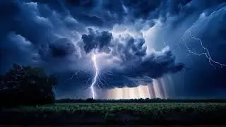 10hours midnight rain thunder ambience, thunderstorm, rain sounds, relax, nature sounds for deep sle