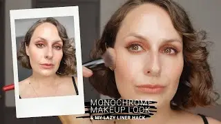 Monochrome Makeup Look & Lazy Liner Hack