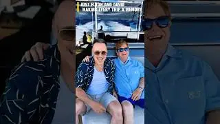 Elton & David On Vacation! #EltonJohn #DavidFurnish #CelebrityLife #Shorts #PopCulture #TrendingNow
