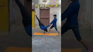 acro duo yoga 🧘 #yoga #yogaskills #tranding #viralshort #trendingaudio #aanime #shorts #acroyoga