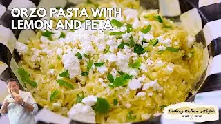 Delicious Orzo Pasta with Lemon Feta and Garlic Cooking Italian with Joe