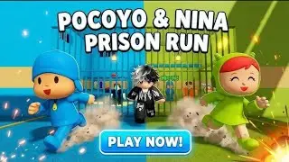 POCOYO & NINA PRISON RUN! Obby roblox! Gameplay Walkthrough No Death 4K #roblox #scaryobby #funny 