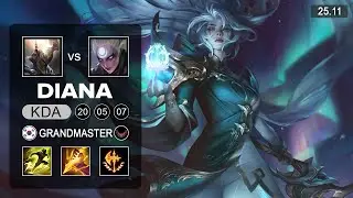 Diana vs Pantheon Jungle - KR Challenger - Patch 25.11 Season 15
