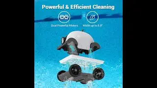 AIPER Cordless Robotic Pool Cleaner, Pool Vacuum with Upgraded Dual-Drive Motors