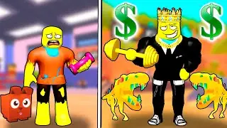 БЕДНЫЙ НУБ ПРОТИВ БОГАТОГО НУБА В ARM WRESTLE SIMULATOR ROBLOX