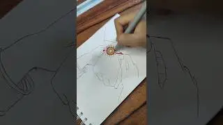 Raksha Bandhan drawing ✨ 🥰| How to draw rakhi | Easy drawing process | #rakhi #shorts #drawing