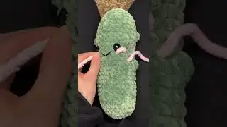 Adding Details to My Crochet Pickle&rsquo;s Face #crochet #amigurumi #crochettutorial
