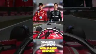 Charles Leclerc OVERTAKES George Russell | 2025 Spanish Grand Prix with Classic Graphics #f1