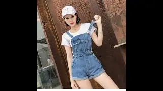 Short Denim Overalls | Women Jumpsuit Romper High Waist Casual Fashion Jeans Playsuit