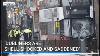 A man has died and three people hospitalised after a Bus &Eacute;ireann bus mounted a pavement in Dublin