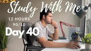 12 Hour Live Study With Me|Medical Student|90/10 Pomodoro 🍅| Crackling Fire Sounds🔥|Day 40