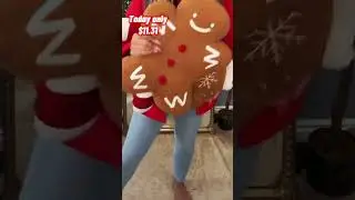 Cozy gingerbread man design cushion