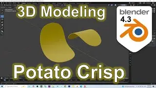 Blender Potato Crisp 3D Modeling Workflow #blender #tutorial #3dmodeling #potatocrisps #workflow