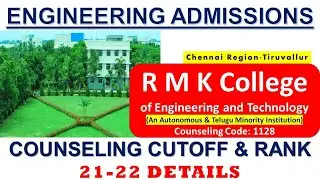 R M K College of Engineering and Technology|TNEA Engineering Counseling Cutoff Details|Anbarivu #rmk
