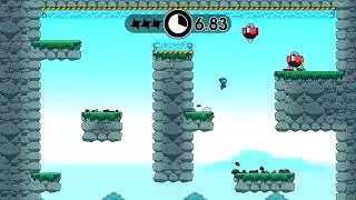 10 Second Ninja X (PC). World 1, Level V. Time: 3.12.