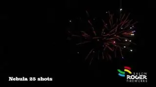 Nebula 25 Shots Vuurwerk Waaier Salon Roger Fireworks