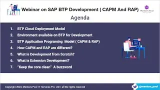 SAP BTP Development Training 2025 | CAPM vs RAP | Cloud & Extension Dev Webinar for SAP Developers
