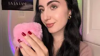 Visual & Close Up ASMR ~ Hand & Mouth Sounds (w/ fluffy cover) #asmr 
