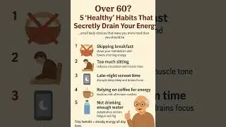 Over 60? 5 &lsquo;Healthy&rsquo; Habits That Secretly Drain Your Energy.  #over60 #seniorhealth #healthyaging