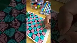 Easy zen doodle drawing tutorial #art #zentangle #satisfying