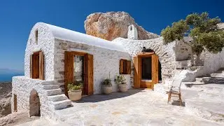 Greek Whitewashed Stone House by the Mediterranean Sea | Timeless Coastal Design Inspiration