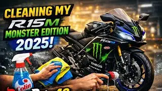 Cleaning My R15M Monster Edition 2025! Satisfying Bike Wash 🔥