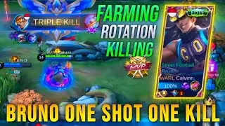 BRUNO HYPER CARRY, USE THIS BUILD | BRUNO BEST BUILD | BRUNO GAMEPLAY | BRUNO MOBILE LEGENDS