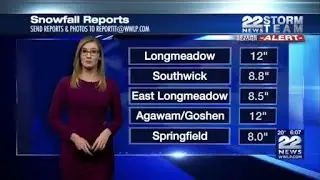 Snowfall totals from across western Massachusetts