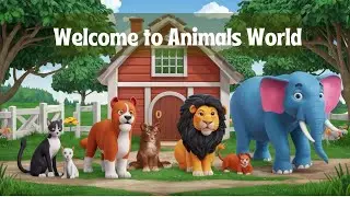 Learning About Cat, Dog, Lion, and Elephant