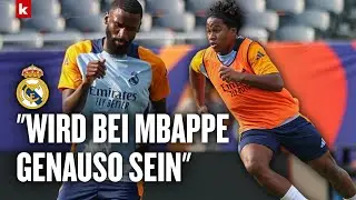 War R&uuml;diger im Training zu hart zu Endrick? Ancelotti sorgt mit Antwort f&uuml;r Lacher | Real Madrid