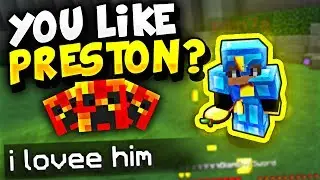 FIGHTING PRESTON'S #1 FAN (Minecraft 1v1 OP DUEL)