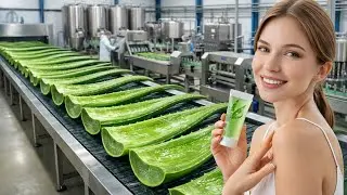 System Flow - Inside the Aloe Vera Gel Factory  From Field to Skincare