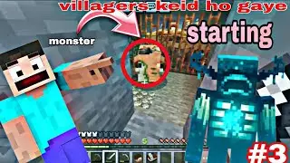 Villagers Kidnap Ho Gaye 😱 | Monster Ka Attack 💀 | Minecraft Survival #3