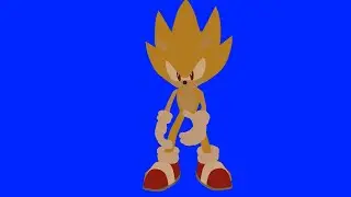 Super Sonic dancing blue screen