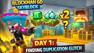 Day 1 of Searching for a Duplication Glitch | Blockman Go Skyblock #viralboy 