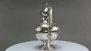 Handsome c1870 4pc American Silver Plate Tea Set Hand Engraved 23520
