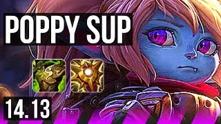 POPPY & Miss Fortune vs LEONA & Ezreal (SUP) | Rank 2 Poppy, Comeback | EUW Challenger | 14.13