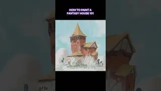 How to paint a fantasy house! #digitalart #fantasy #painting #art #backgroundart #environmentart