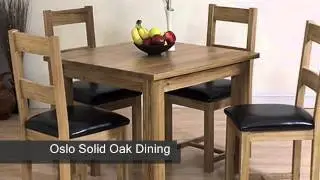 Oslo Solid Oak Dining Table & 4 Oak Chairs