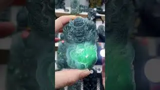Blue ice guatemala jadeite dragon pendant, high quality material,hand carving and A grade #jade #art