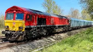 Jaguar Car Train passing Great Park LC, RBL, 10/4/2025 | Boom Trainspots