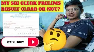 MY SBI CLERK PRELIMS RESULT STATUS CLEAR OR NOT 🤔 #exam #sbiclerkprelims #bankexam #ibps #result 
