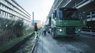 Bei Lastwagen müssen Velofahrende IMMER aufpassen.
