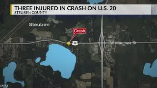 3 injured in 3-vehicle crash in Steuben County