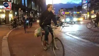 Utrecht evening cycling rush hour
